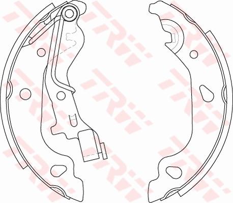 TRW GS8687 - Комплект тормозных колодок, барабанные autospares.lv