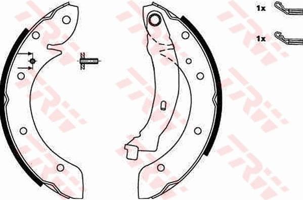 TRW GS8620 - Комплект тормозных колодок, барабанные autospares.lv