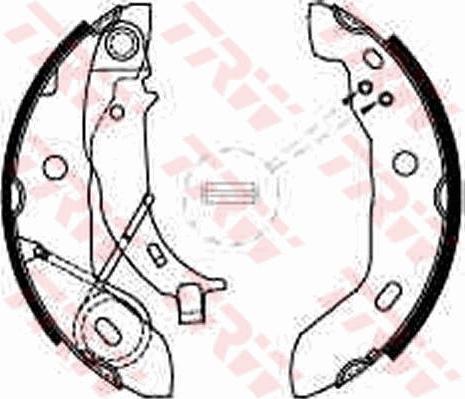 TRW GS8627 - Комплект тормозных колодок, барабанные autospares.lv