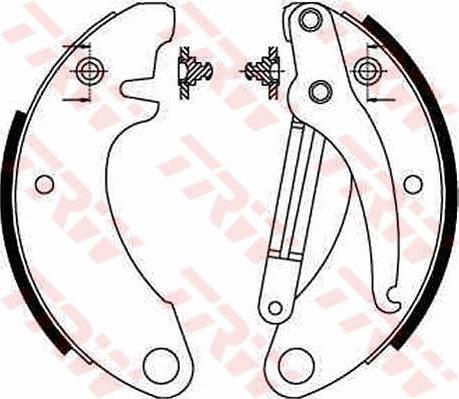 TRW GS8052 - Комплект тормозных колодок, барабанные autospares.lv