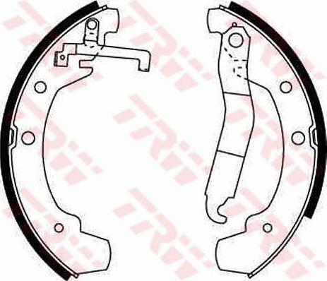 TRW GS8150 - Комплект тормозных колодок, барабанные autospares.lv