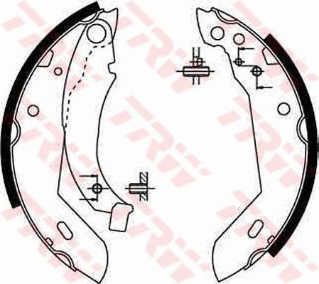 TRW GS8158 - Комплект тормозных колодок, барабанные autospares.lv