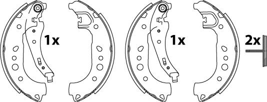 TRW GS8862 - Комплект тормозных колодок, барабанные autospares.lv