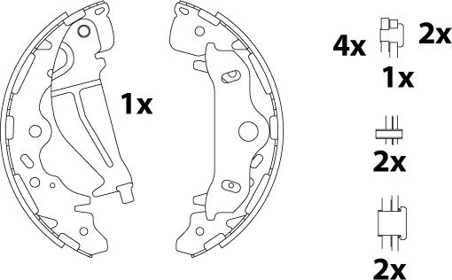 TRW GS8820 - Комплект тормозных колодок, барабанные autospares.lv