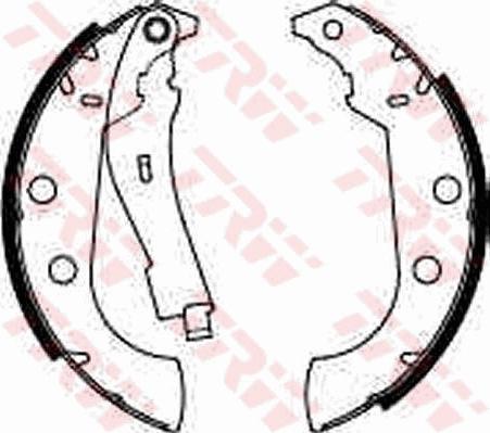 TRW GS8272 - Комплект тормозных колодок, барабанные autospares.lv