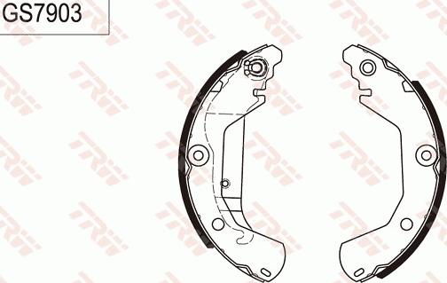 TRW GS7903 - Комплект тормозных колодок, барабанные autospares.lv