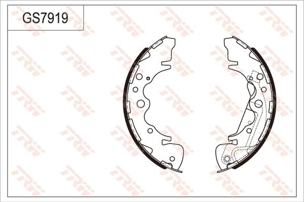 TRW GS7919 - Комплект тормозных колодок, барабанные autospares.lv