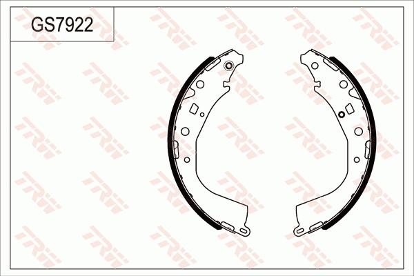 TRW GS7922 - Комплект тормозных колодок, барабанные autospares.lv