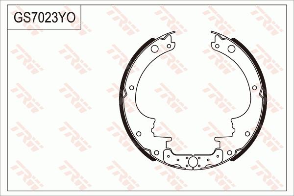 TRW GS7023 - Комплект тормозных колодок, барабанные autospares.lv