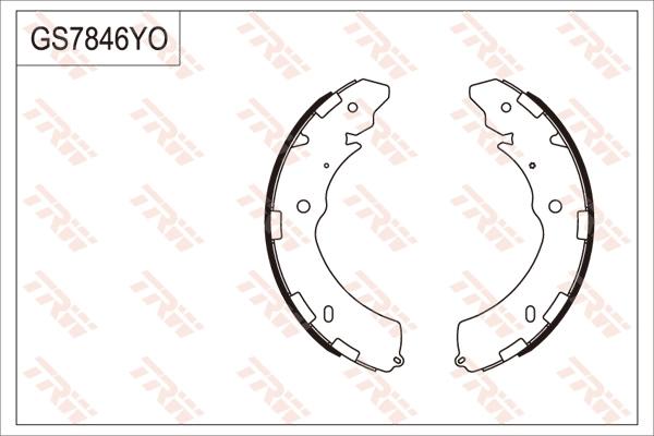 TRW GS7846 - Комплект тормозных колодок, барабанные autospares.lv