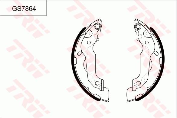 TRW GS7864 - Комплект тормозных колодок, барабанные autospares.lv