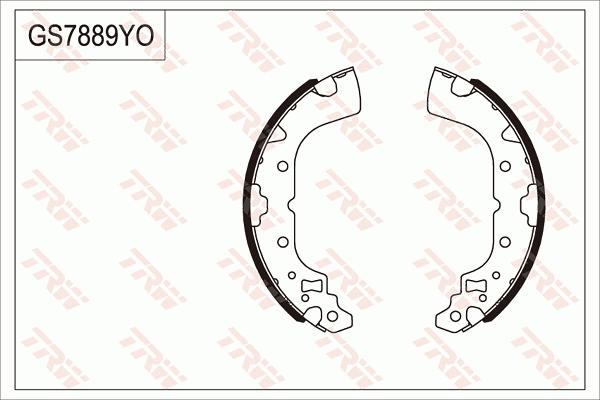 TRW GS7889 - Комплект тормозных колодок, барабанные autospares.lv