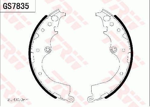 TRW GS7835 - Комплект тормозных колодок, барабанные autospares.lv