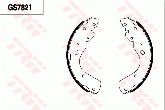 TRW GS7821 - Комплект тормозных колодок, барабанные autospares.lv