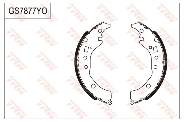 TRW GS7877 - Комплект тормозных колодок, барабанные autospares.lv