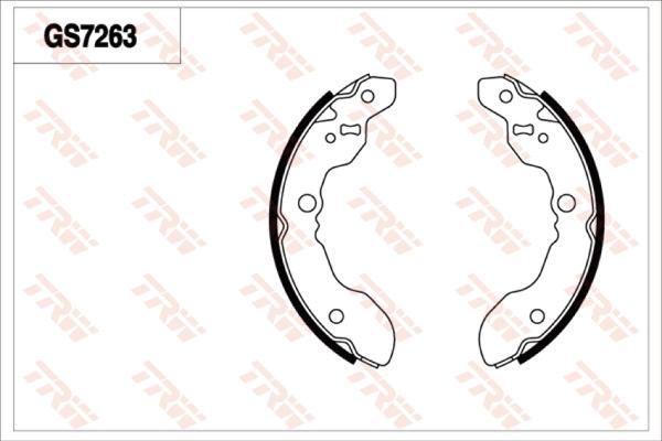 TRW GS7263 - Комплект тормозных колодок, барабанные autospares.lv