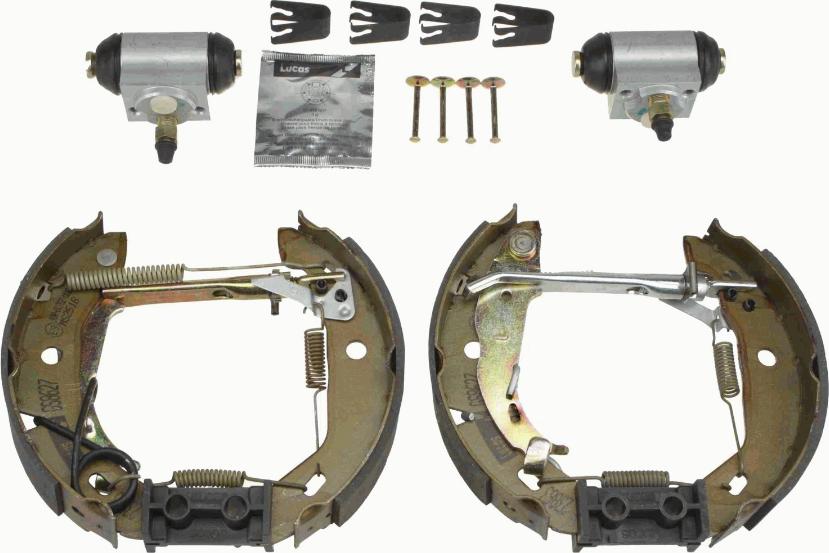 TRW GSK1557 - Комплект тормозных колодок, барабанные autospares.lv