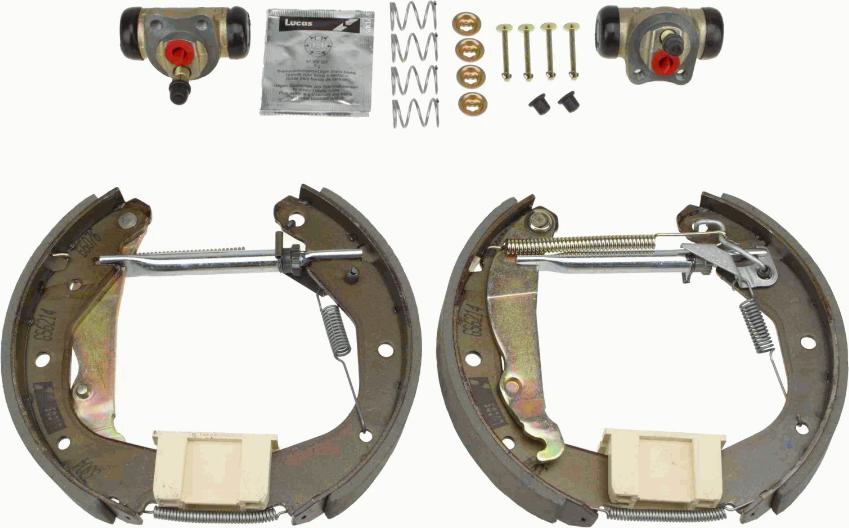 TRW GSK1606 - Комплект тормозных колодок, барабанные autospares.lv