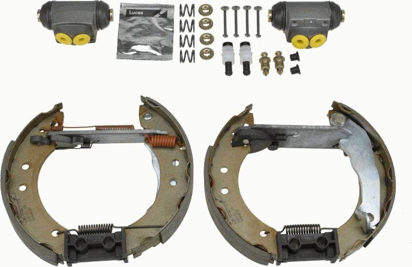 TRW GSK1633 - Комплект тормозных колодок, барабанные autospares.lv