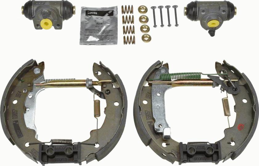 TRW GSK1035 - Комплект тормозных колодок, барабанные autospares.lv