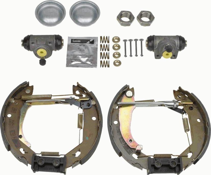 TRW GSK1247 - Комплект тормозных колодок, барабанные autospares.lv