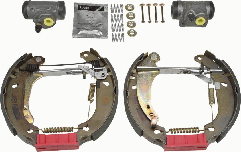 TRW GSK1258 - Комплект тормозных колодок, барабанные autospares.lv