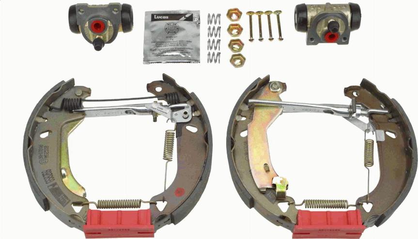 TRW GSK1728 - Комплект тормозных колодок, барабанные autospares.lv