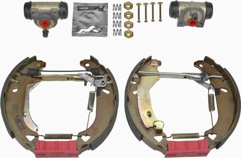 TRW GSK1727 - Комплект тормозных колодок, барабанные autospares.lv