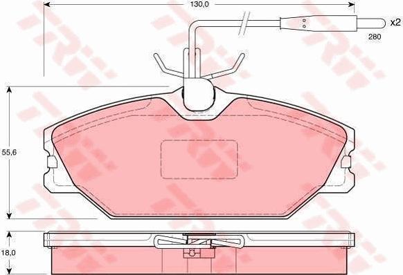 TRW GTD1116 - Дисковый тормозной механизм, комплект autospares.lv