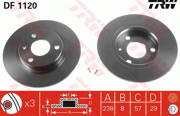 TRW GTD1050 - Дисковый тормозной механизм, комплект autospares.lv