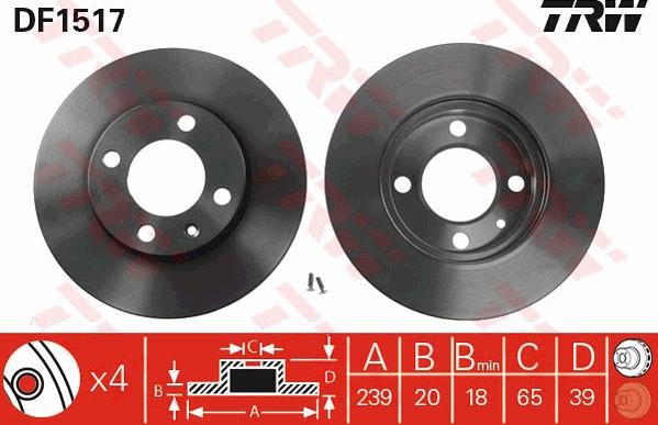 TRW GTD1020 - Дисковый тормозной механизм, комплект autospares.lv