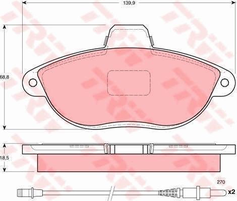 TRW GTD1077 - Дисковый тормозной механизм, комплект autospares.lv