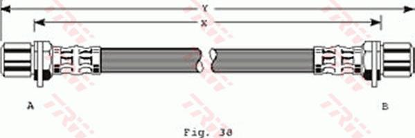 TRW PHA195 - Тормозной шланг autospares.lv