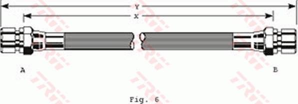 TRW PHA104 - Тормозной шланг autospares.lv