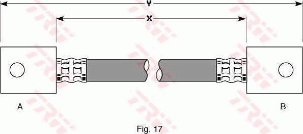 TRW PHA133 - Тормозной шланг autospares.lv