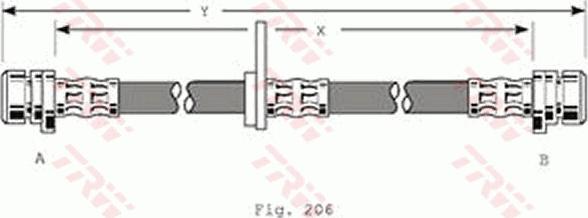 TRW PHA172 - Тормозной шланг autospares.lv