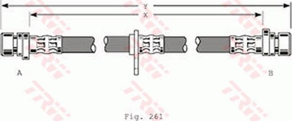 TRW PHA367 - Тормозной шланг autospares.lv