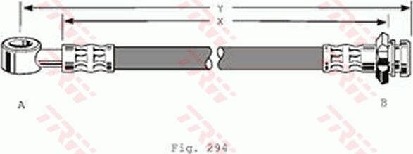 TRW PHA212 - Тормозной шланг autospares.lv