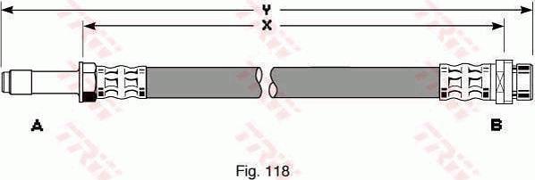 TRW PHB258 - Тормозной шланг autospares.lv