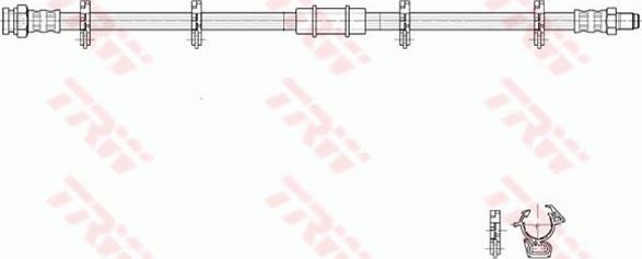 TRW PHB273 - Тормозной шланг autospares.lv