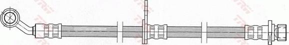 TRW PHD462 - Тормозной шланг autospares.lv