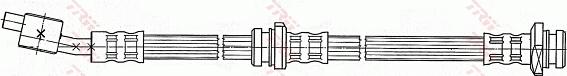 TRW PHD480 - Тормозной шланг autospares.lv