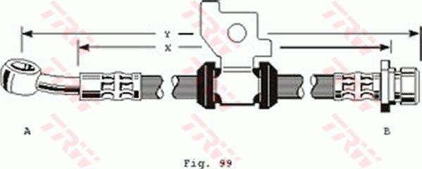 TRW PHD151 - Тормозной шланг autospares.lv