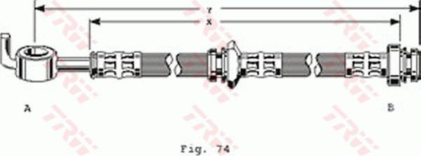 TRW PHD163 - Тормозной шланг autospares.lv