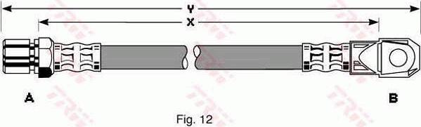 TRW PHD105 - Тормозной шланг autospares.lv