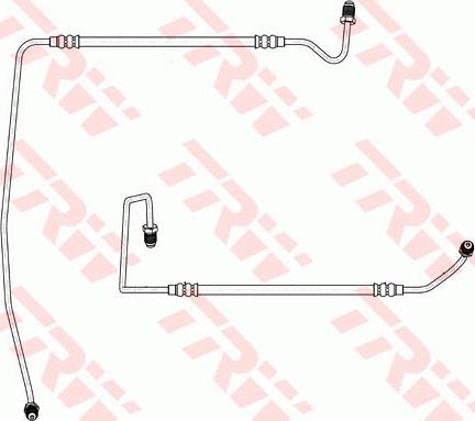 TRW PHD1169 - Тормозной шланг autospares.lv