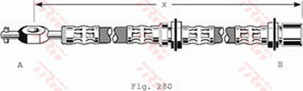 TRW PHD184 - Тормозной шланг autospares.lv