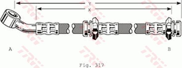 TRW PHD185 - Тормозной шланг autospares.lv