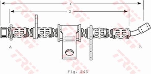 TRW PHD370 - Тормозной шланг autospares.lv