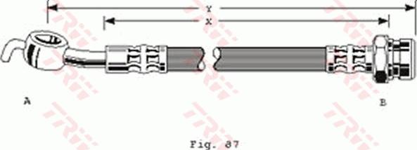 TRW PHD290 - Тормозной шланг autospares.lv